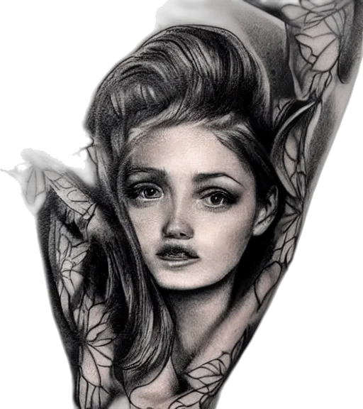 face, jewelry, crown, photorealistic, fantasy art, pencil sketch, cartoon, tattoo transparent PNG cut-out