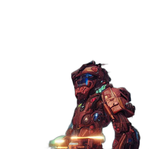robot, weapon, creature, staff transparent PNG cut-out
