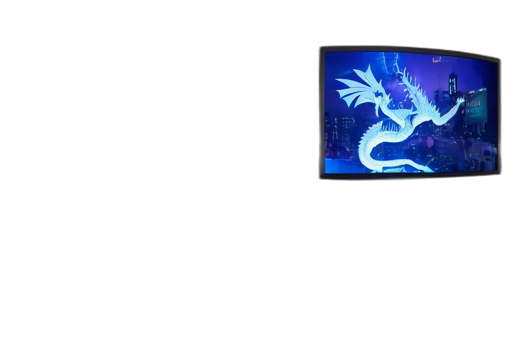 dragon, animal, weapon, staff, 3d render, vaporwave, concept art, fantasy art transparent PNG cut-out