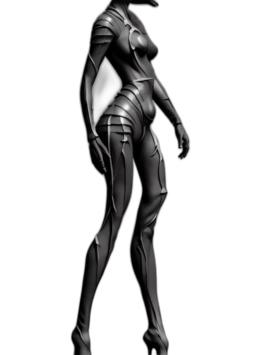 robot, dress, staff, creature transparent PNG cut-out