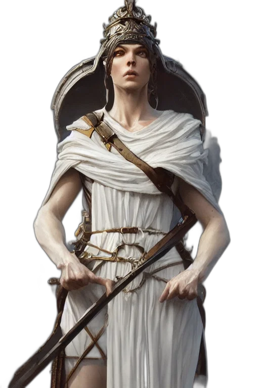 sword, dress, staff, face, fantasy art, concept art, photorealistic, 3d render transparent PNG cut-out