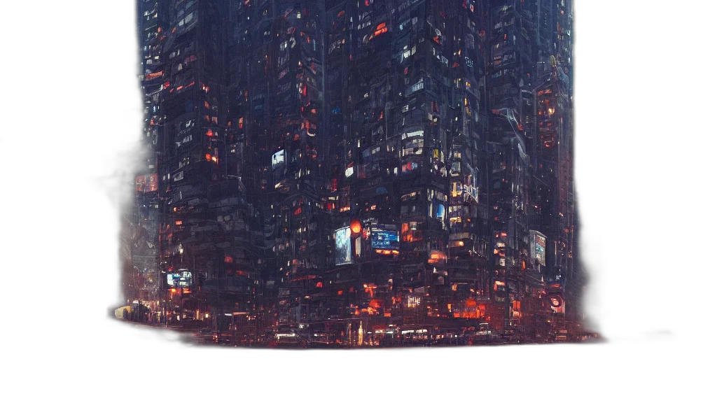 building, jacket, dress, robot, cyberpunk, concept art, 3d render, pixel art transparent PNG cut-out