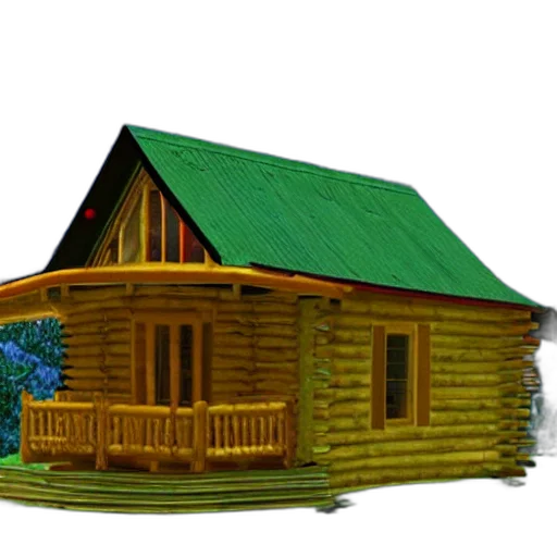 building, furniture, 3d render, concept art, photorealistic, pixel art, forest, snow transparent PNG cut-out