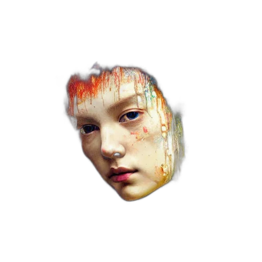 face, creature, mask, hair transparent PNG cut-out