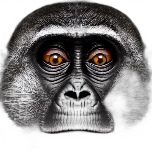 animal, mask, face, creature, photorealistic, concept art, pencil sketch, 3d render transparent PNG cut-out