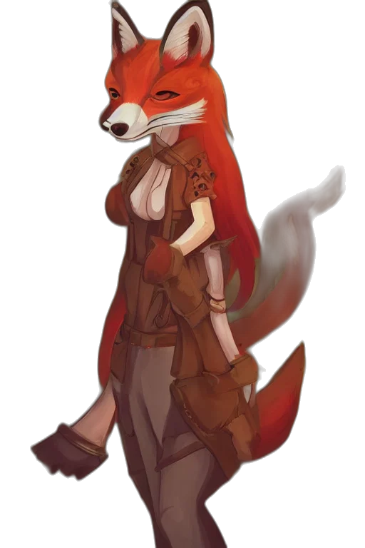 staff, dress, animal, fantasy art transparent PNG cut-out