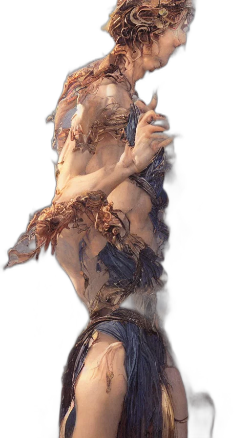 dress, jewelry, creature, mask transparent PNG cut-out