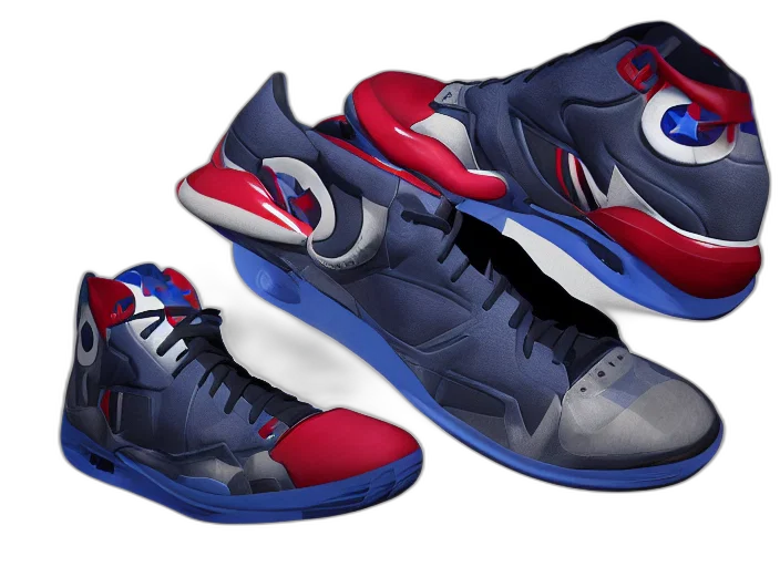 shoes, 3d render, basketball, sneakers transparent PNG cut-out