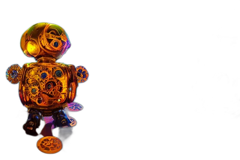 robot, jewelry, 3d render, concept art, scene, flower, power, party transparent PNG cut-out