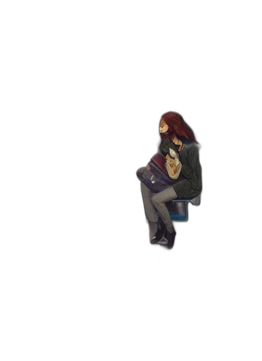 jacket, jewelry, creature, robot, pixel art, concept art, 3d render, watercolor transparent PNG cut-out