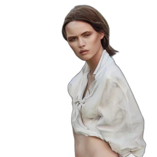 jacket, dress, hair, face transparent PNG cut-out