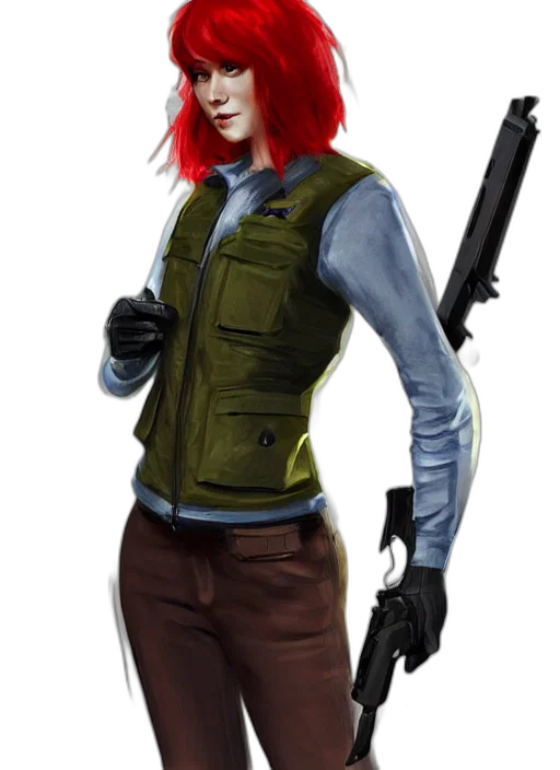 jacket, staff, weapon, concept art transparent PNG cut-out
