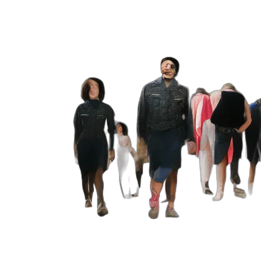 jacket, dress, staff, shoes transparent PNG cut-out