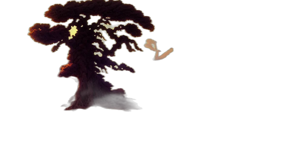 tree, hair, crown, creature transparent PNG cut-out