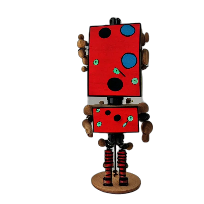 robot, staff, 3d render, concept art, pixel art, cartoon, artiste, intricate transparent PNG cut-out
