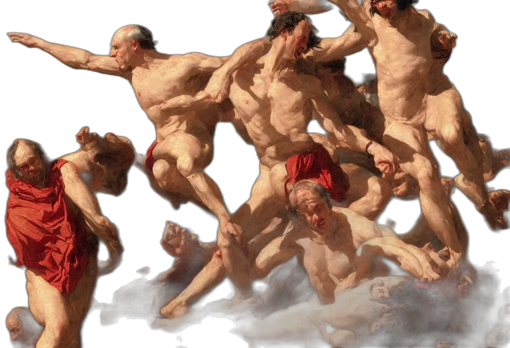 concept art, photorealistic, oil painting, fire transparent PNG cut-out