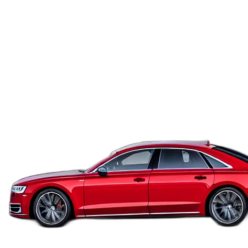 car, photorealistic, 3d render, black, audi, racing, highway, photography transparent PNG cut-out