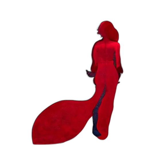 dress, umbrella, staff, concept art, 3d render, red, traditional, scarlet transparent PNG cut-out