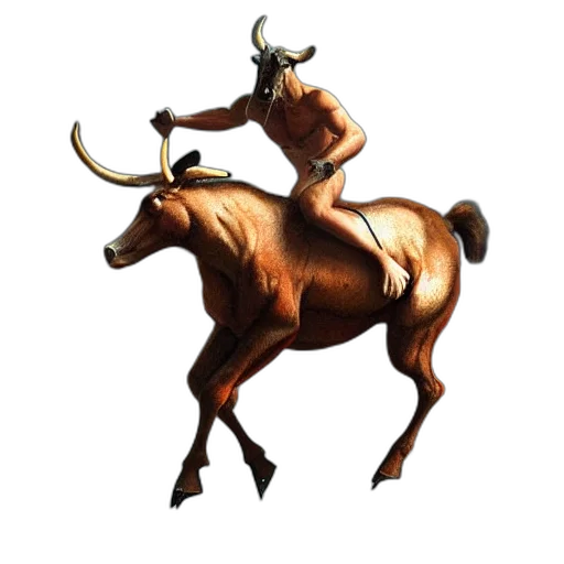 animal, concept art, photorealistic, minotaur, doing, aerobic, front, television transparent PNG cut-out