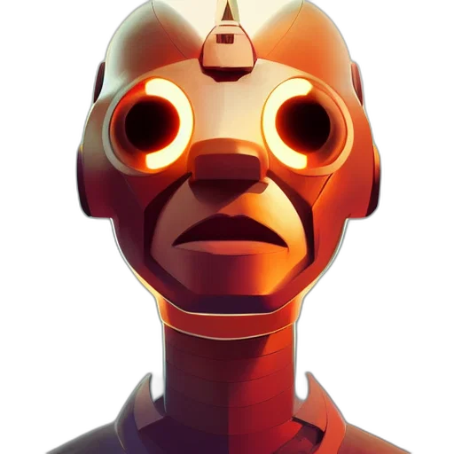 robot, mask, face, creature transparent PNG cut-out