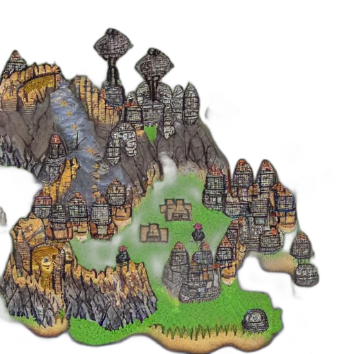 concept art, fantasy art, pixel art, 3d render transparent PNG cut-out