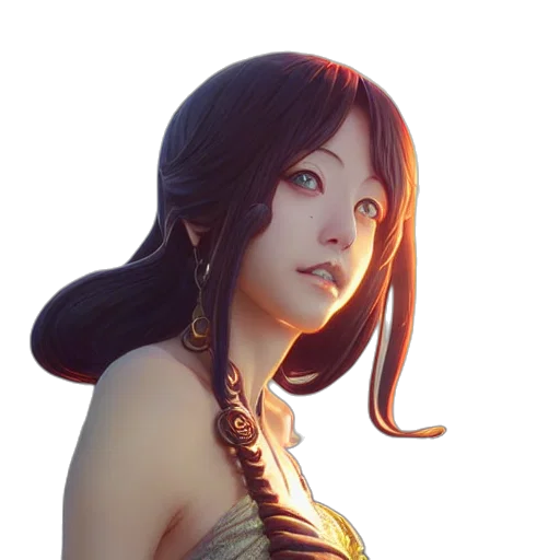 staff, face, dress, jewelry transparent PNG cut-out