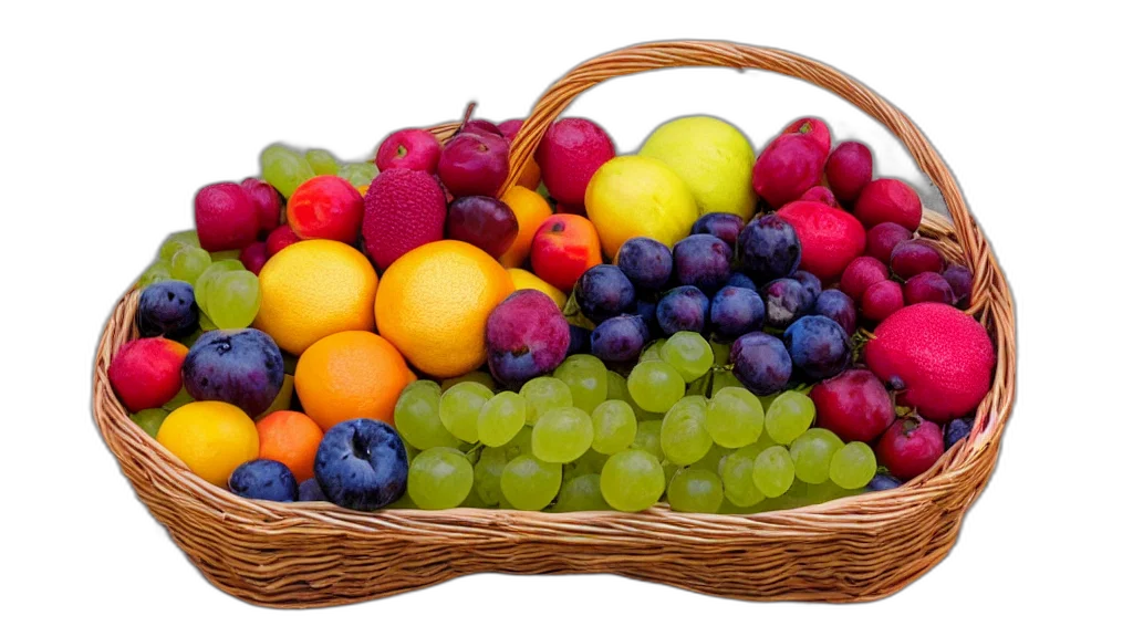 food, colorful, neon, basket transparent PNG cut-out