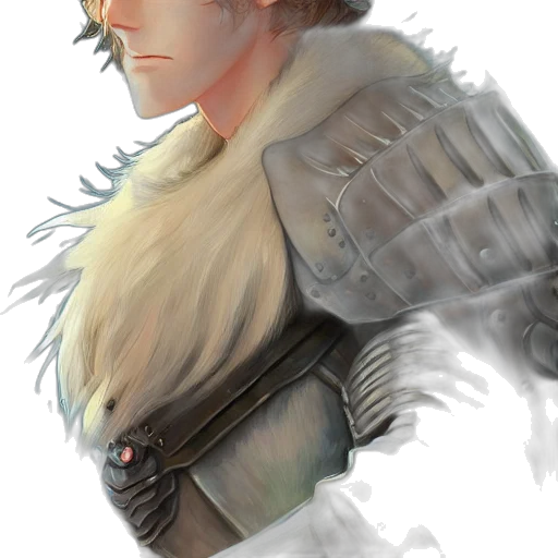 jacket, face, staff, sword, fantasy art, watercolor, concept art, photorealistic transparent PNG cut-out