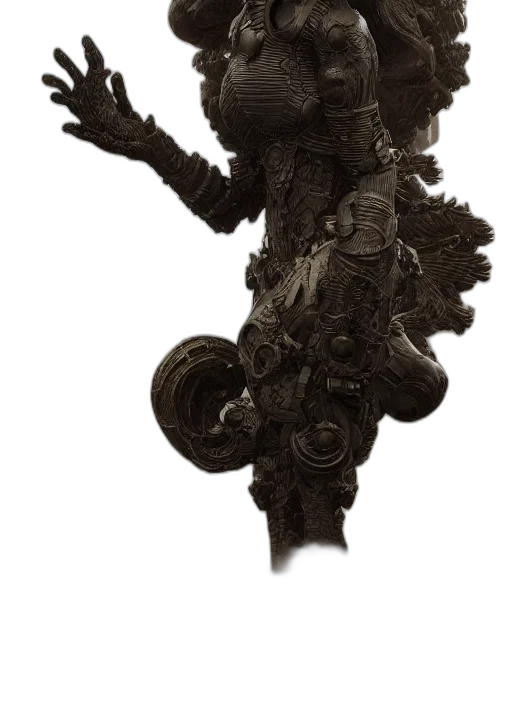 staff, robot, dragon, weapon, concept art, 3d render, fantasy art, photorealistic transparent PNG cut-out