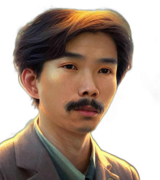 face, staff, hair, mask, photorealistic, concept art, oil painting, fantasy art transparent PNG cut-out