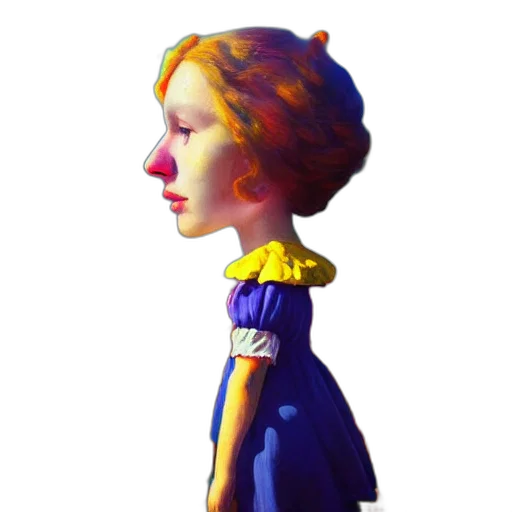 dress, face, crown, robot transparent PNG cut-out