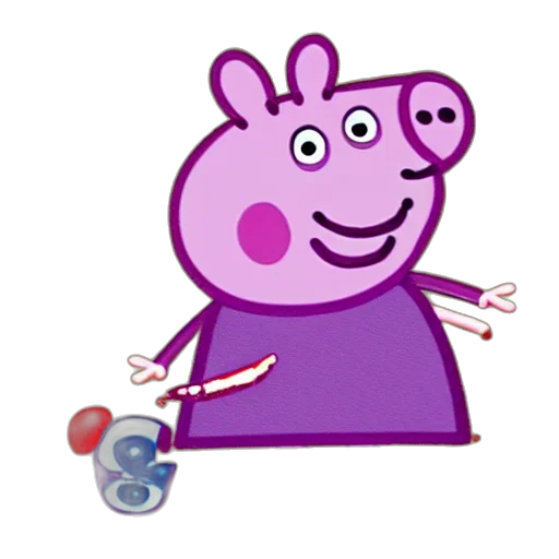staff, animal, cartoon, 3d render, concept art, peppa, pig, ruth transparent PNG cut-out