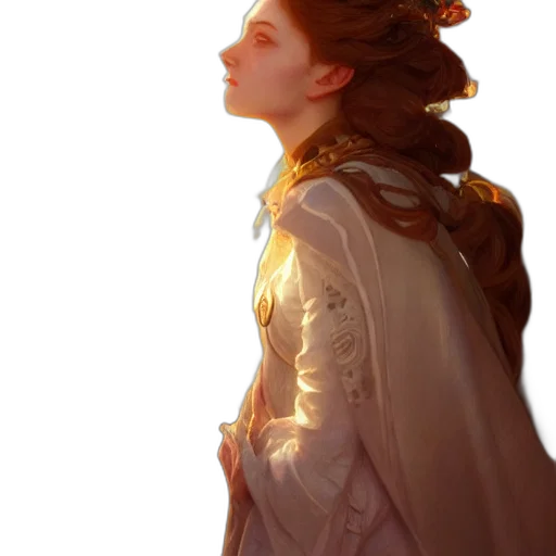 crown, dress, face, staff transparent PNG cut-out