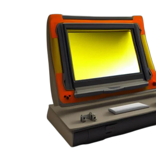 robot, 3d render, crt, monitor, made, modeling, clay transparent PNG cut-out