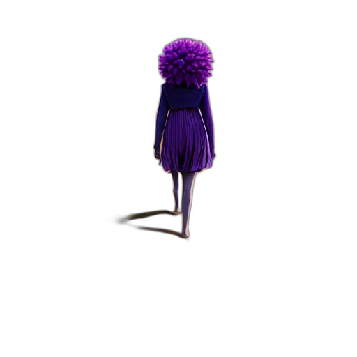 flower, umbrella, hair, staff, 3d render, concept art, fantasy art, photorealistic transparent PNG cut-out