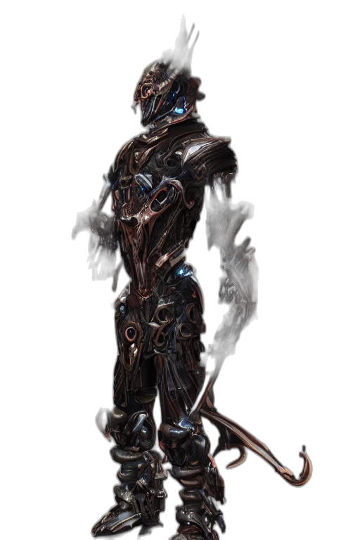 robot, dragon, staff, sword transparent PNG cut-out