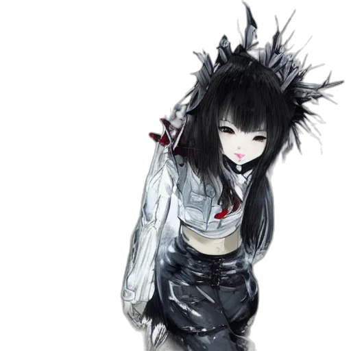 jacket, concept art, cyberpunk, 3d render, fantasy art, monochrome, dark, cute transparent PNG cut-out