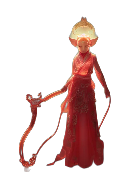 staff, dress, creature, dragon transparent PNG cut-out