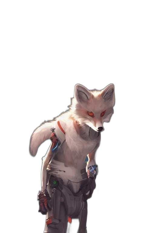 staff, creature, animal, robot, concept art, cyberpunk, fantasy art, watercolor transparent PNG cut-out