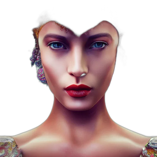 face, crown, jewelry, mask transparent PNG cut-out