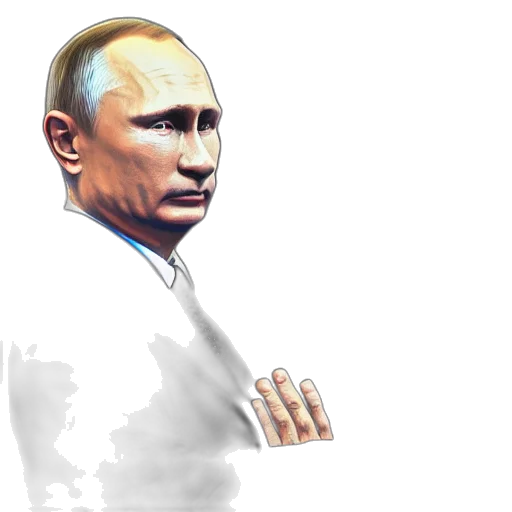 jacket, face, concept art, pixel art, photorealistic, 3d render, vladimir, putin transparent PNG cut-out