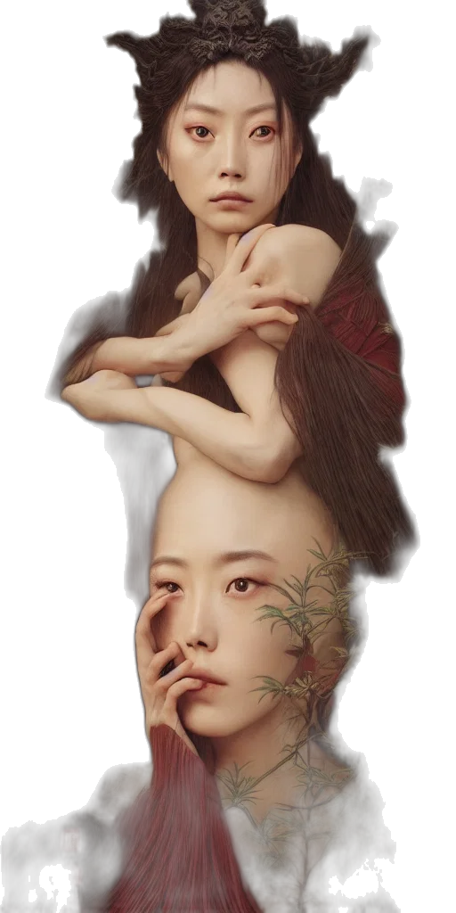 face, mask, hair, crown transparent PNG cut-out