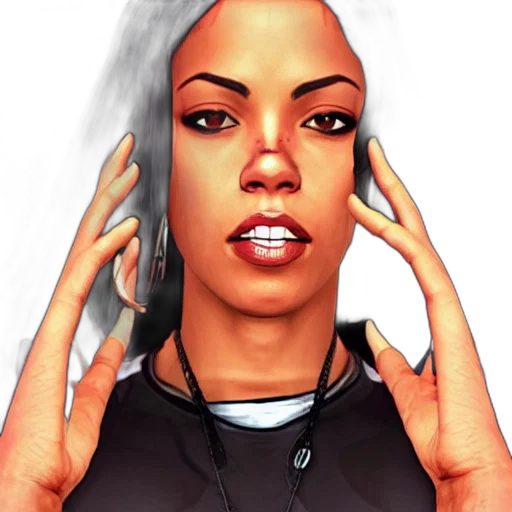 face, concept art, photorealistic, comic book art transparent PNG cut-out