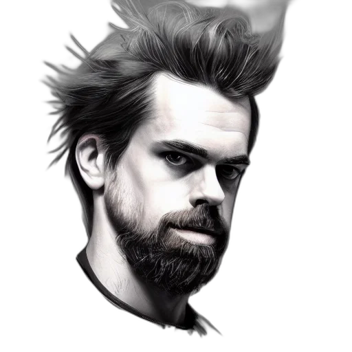 face, hair, photorealistic, comic book art transparent PNG cut-out