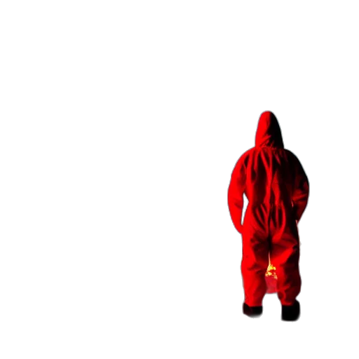 jacket, creature, animal, dress, 3d render, concept art, pixel art, fire transparent PNG cut-out