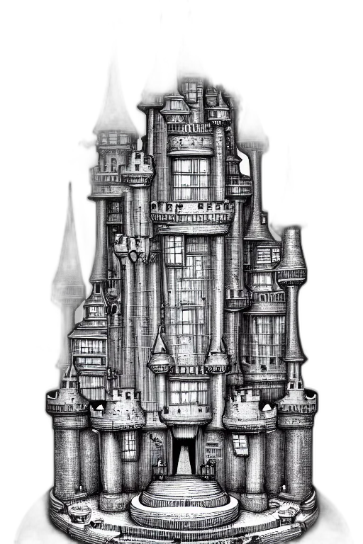 building, crown, concept art, fantasy art transparent PNG cut-out