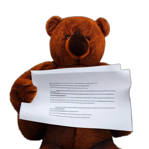 staff, teddy, bear, looking transparent PNG cut-out