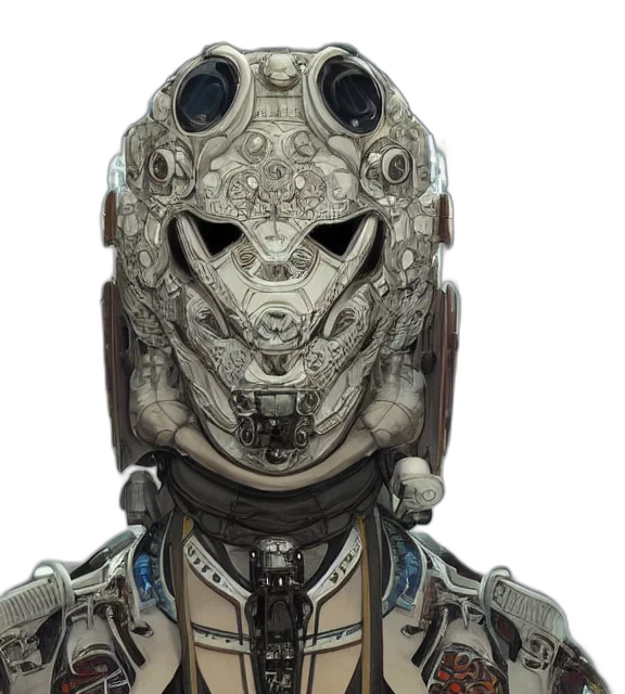 robot, mask, face, creature transparent PNG cut-out