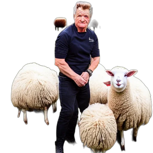 animal, gordon, ramsay, sheep transparent PNG cut-out