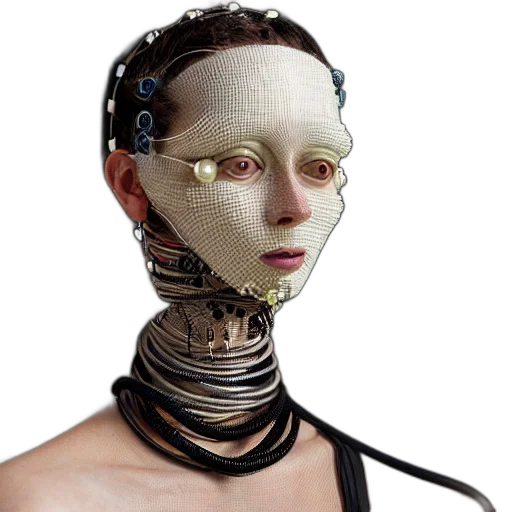 robot, mask, face, creature, cyberpunk, 3d render, photorealistic, concept art transparent PNG cut-out